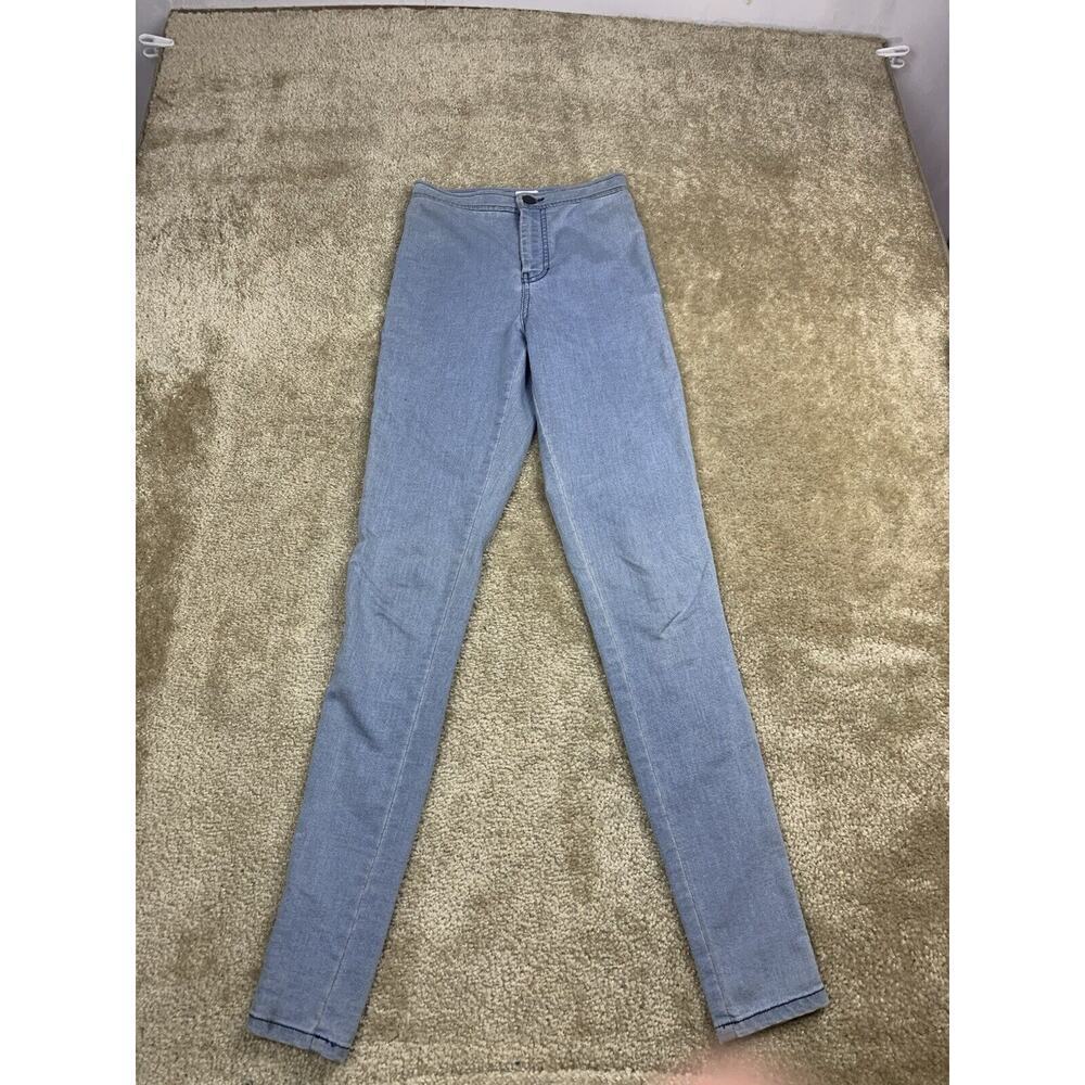 Asos Denim Jegging w/ Button Light Wash US Women’s Size 2 Stretch 843